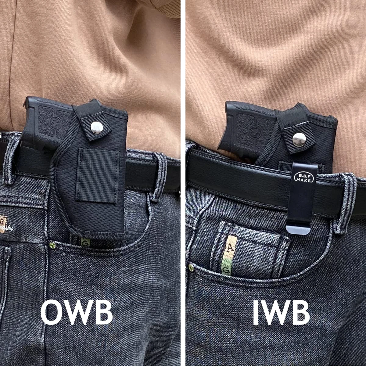 IWB/OWB Gun Holsters for Small Pistols : Ruger LCP380 LCP II - Sig Sauer P365 P238 P938 - Walther PPK 380 CCP S&W Bodyguard 380 6