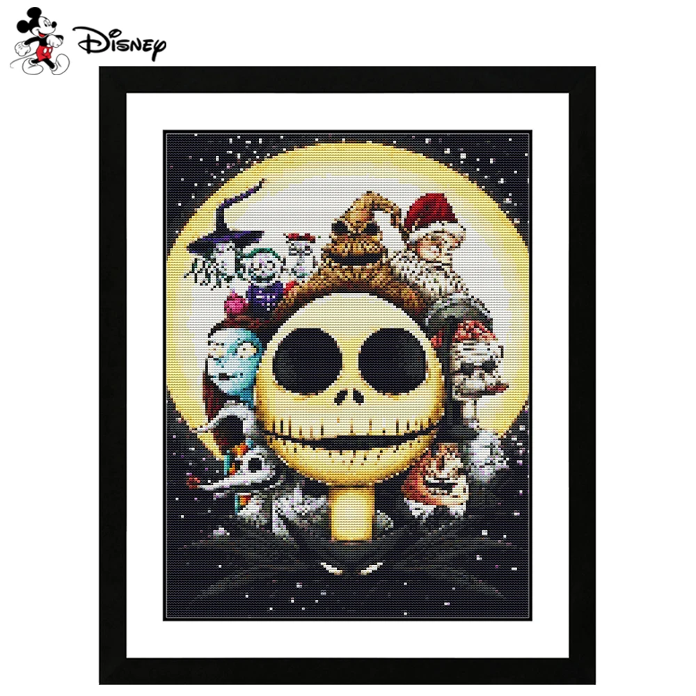 Disney Printed Canvas Cross Stitch The Nightmare Before Christmas Full Kits Embroidery Jack DIY Halloween Needlework Wall Decor cross stitch kit