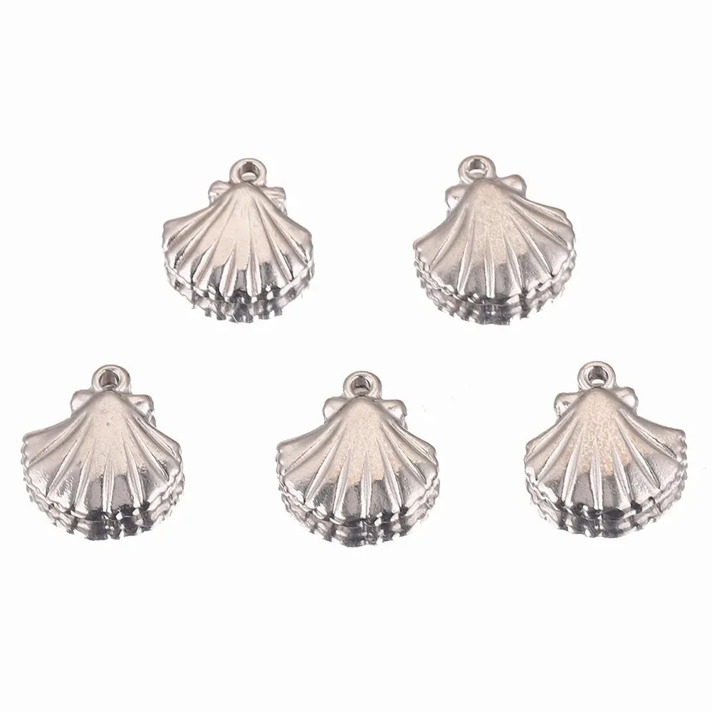 Stainless Steel Small Shell Pendant Anti-allergy DIY Handmade Pendant Accessory 5