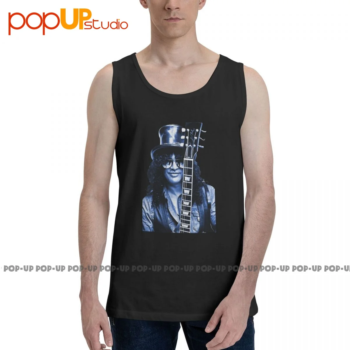 Slash Guns N Roses Gibson Les Paul Gnr Music Band Canotte Gilet Carino Unisex Hip Hop Confortevole Camicia Senza Maniche