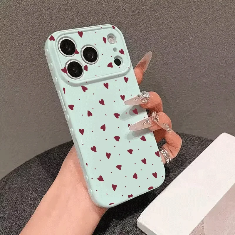 Heart-Shaped Cute Love Silicone Phone Case
