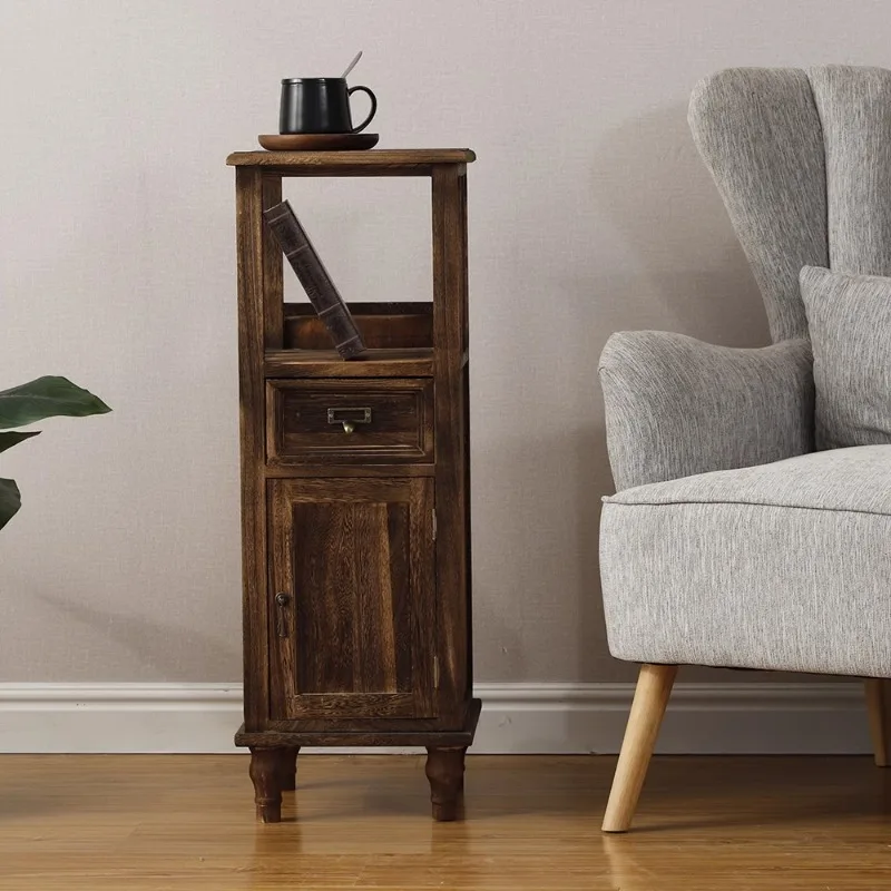 Simple locker small finishing bedroom solid wood bedside table small ins wind bucket cabinet American st