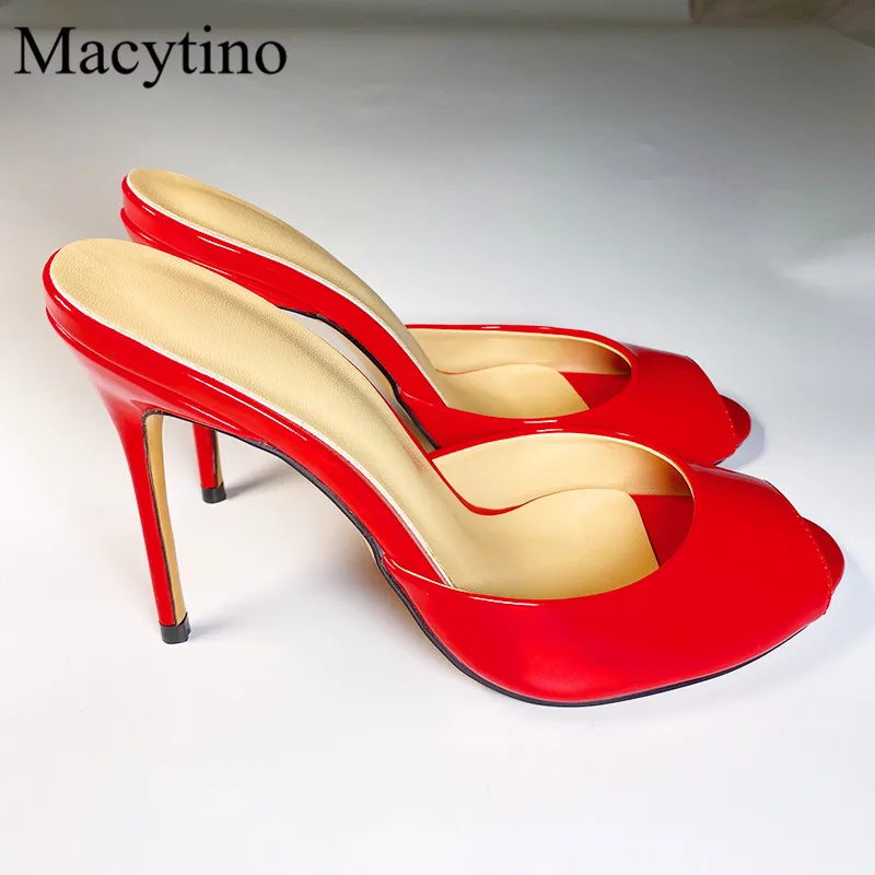 Open Toe Design Ladies High Heel Slippers Round Toe Stiletto High Heel Slippers Fashion Party High Heel Slippers