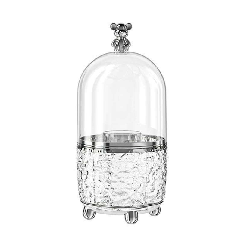 

Держатель для кистей для макияжа с крышкой вращающийся на 360 градусов прозрачный пылезащитный контейнер для кистей для макияжа