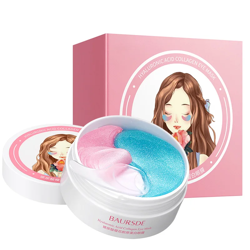 Collagen Eye Mask 60Pcs Hyaluronic Acid Sakura Moisturizing Eye Patches
