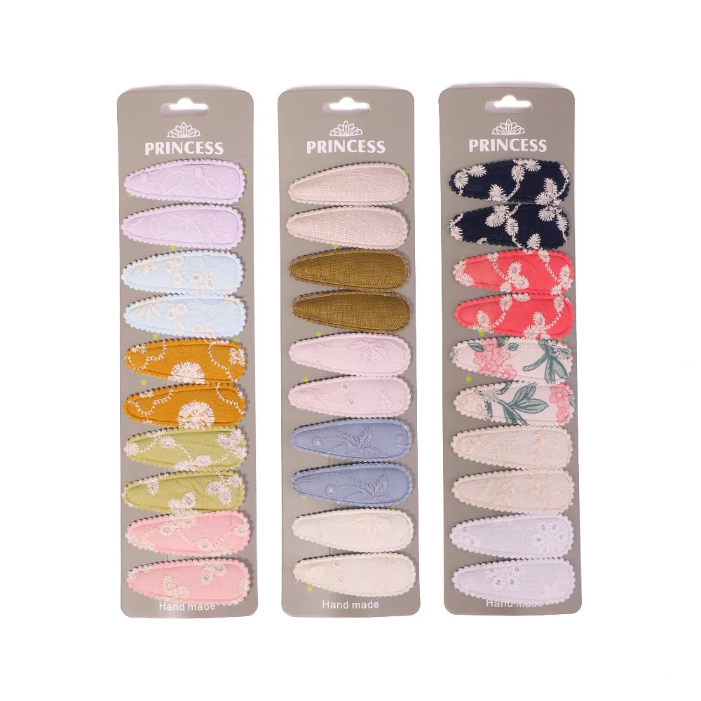 10pcs/set Embroidery Printed Snap Hair Clips for Girls Kids BB Hairpins Color 19 S17481386ff3d4b37b34bffa951e071a8B