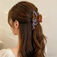 1pc/6pcs Colorful Octopus Hair Clip Shark Clamp Fashion Versatile Hair Accessory Dopaamine Oceanic Octopus Hair Clip
