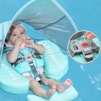 Baby Swimming Float Seat with Canopy Sunshade Inflatable Infant Safety for Pool Beach Swim Floaties Ring Accessories Summer Toy 2
