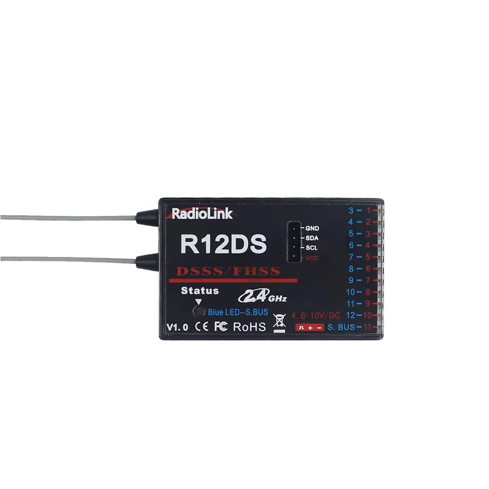 Récepteur RC R12DS 2.4GHz 12CH pour Radiocommande - Pièces RC