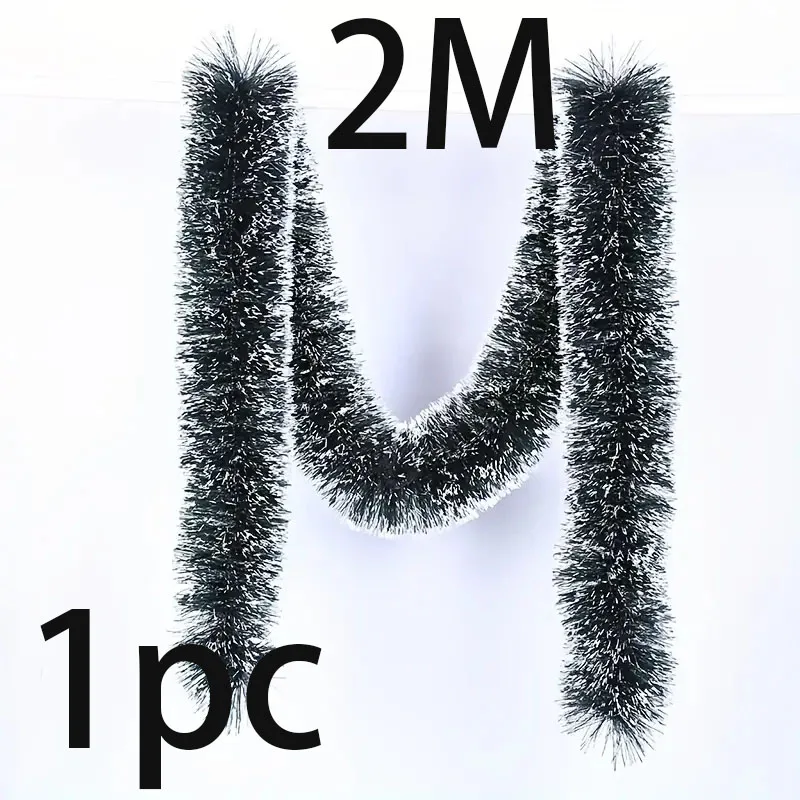 thumbnail image 1 of 1pc Christmas Tinsel Garlands Decoration Bar Tops Ribbon Garland with Bowknot Xmas Tree Ornaments Party Home Decor Pendant Prop, 1 of 5