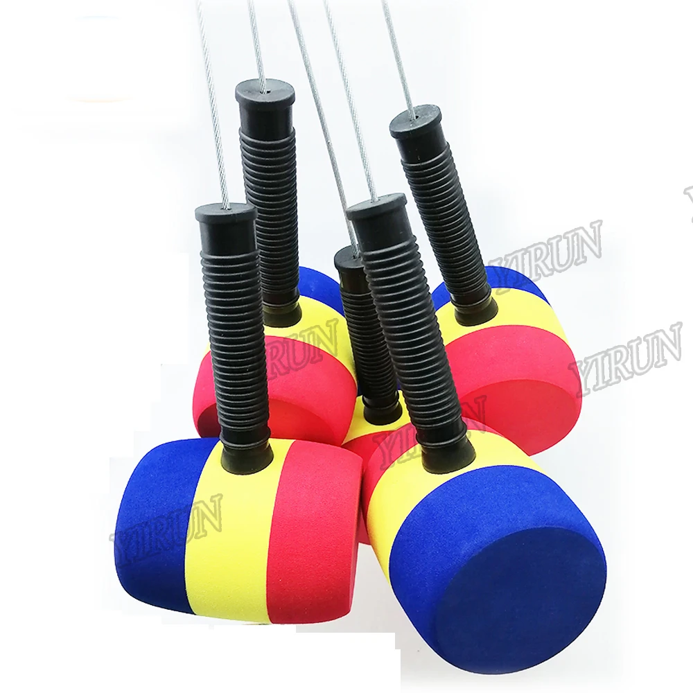 두더지게임 해머 소프트 헤드 대형 해머 핸들, 더블 헤드 팽창식 개구리 히트, 빅 어드벤처 코인 액세서리, 2 개