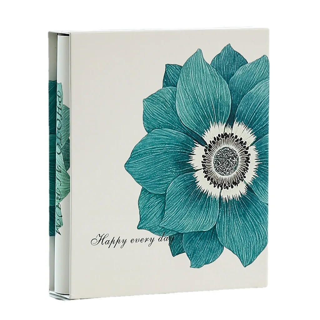 

200 Sheets Photo Album 2 Horizontal 6X4 Inches/10X15cm Per Page Interstitial White Inner Album Box for Wedding Album Gift