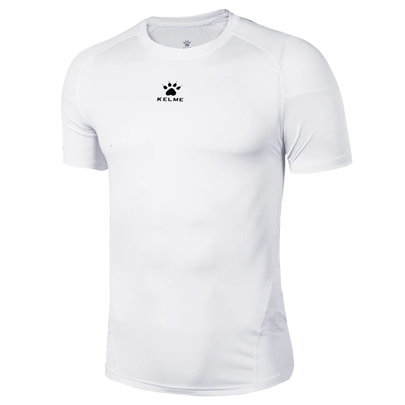 Kelme Fitness T-shirt da uomo ad alta elasticità traspirante vestiti attillati girocollo basket corsa allenamento maniche corte - immagine 6
