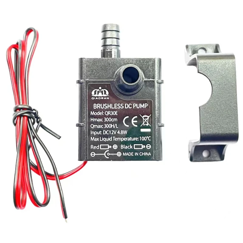 미니 브러시리스 모터 수중 워터 펌프, 가정용 RQ30E, DC12V, 4.8W 수명 스팬 300cm, 300H/L