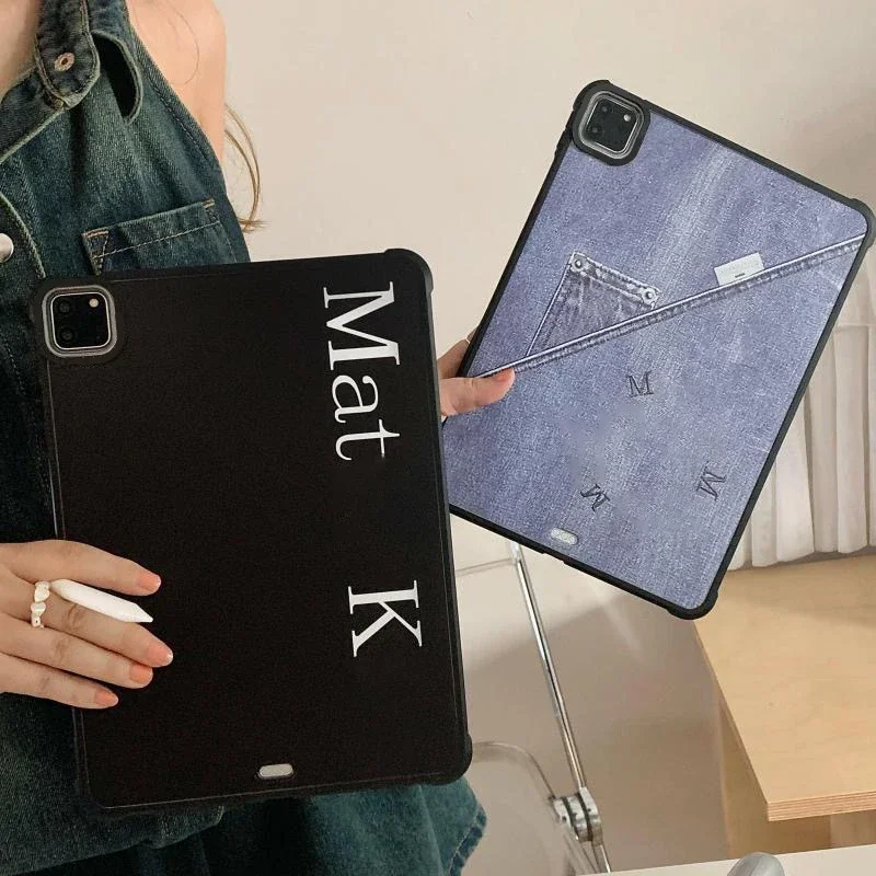 

Denim Korean Fashion Acrylic iPad Case for iPad Mini 6 Air 4 Air 5 iPad Pro 2020 2021 2022 Protective Cover Shell