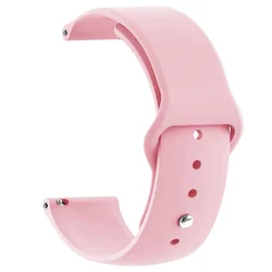 Versatile Silicone Sports Strap - 20mm/22mm - Multiple Smartwatch Models for 22mm (RoseP-39)