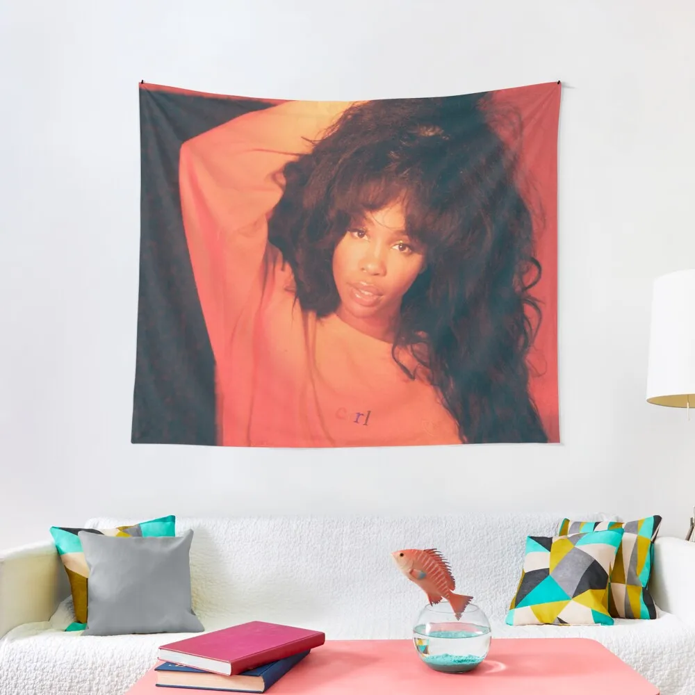 

Sza in Red Tapestry Living Room Decoration Wall Hanging Wall