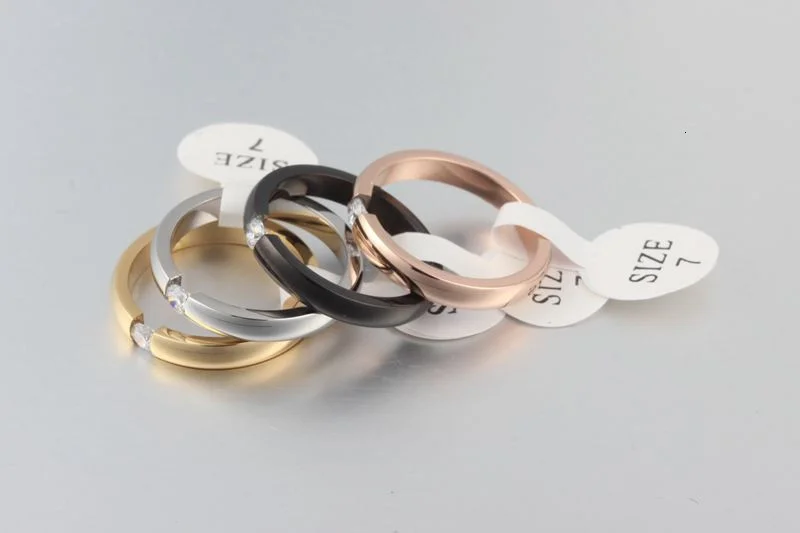 Vnox 3pcs Stainless Steel 3mm Sandblasted Band Ring,Gold,IP Rose Gold,Silver Size 5-9 