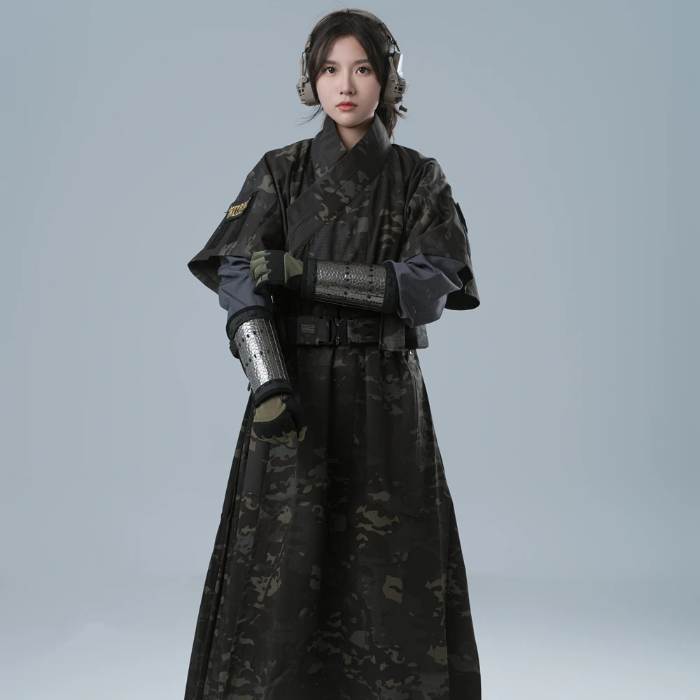Chinese Ming Dynasty Style General Half-Arm Flying Fish Suit Modified Tactical Coat