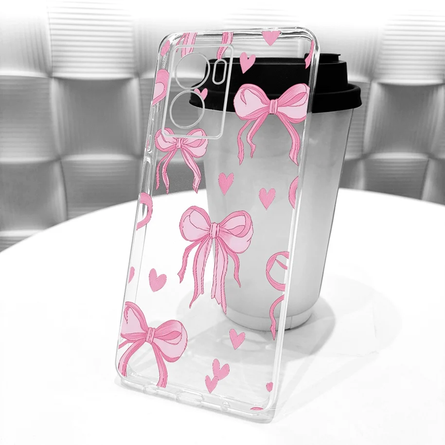 Stylish Flower Butterfly Soft Clear Silicone Phone Case Cover