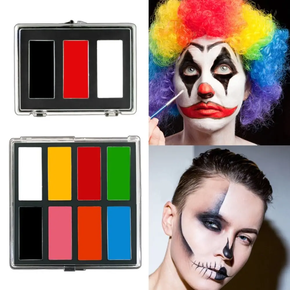 

White Black Oil Picture Paint Body Painting Clown Cosplay Party Cosmetics Makeup Flash Tattoo Christmas Body Painting