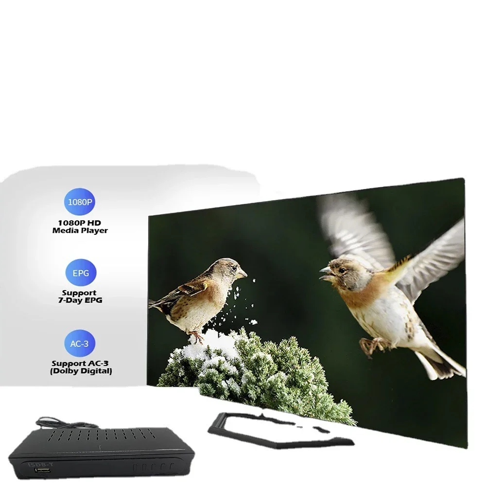 ISDB-T 1080P HD Terrestrial Digital Video Broadcasting TV Receiver Set Top Box with HDMI RCA Interface Cable for Chile digital tv decoder digital tv converter box