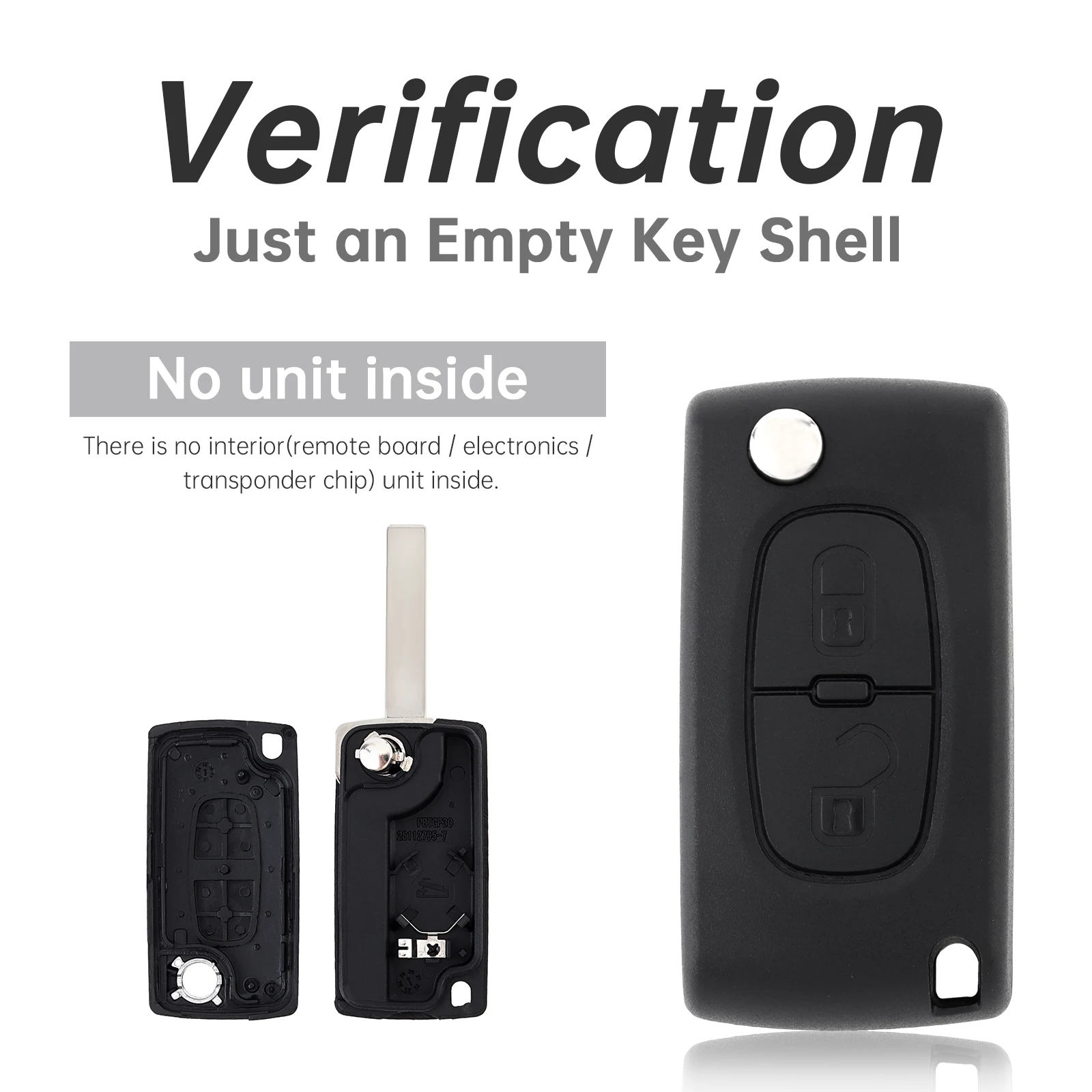 Key Case 2 Button Car Replacement Flip Folding Remote No Chip With Uncut Blade for Peugeot 207 307 308 407