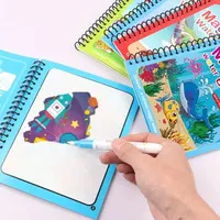 Magical Book Water Drawing Montessori Toys Reusable Coloring Book Magic Water Drawing Book Sensory Early Education for Children 3