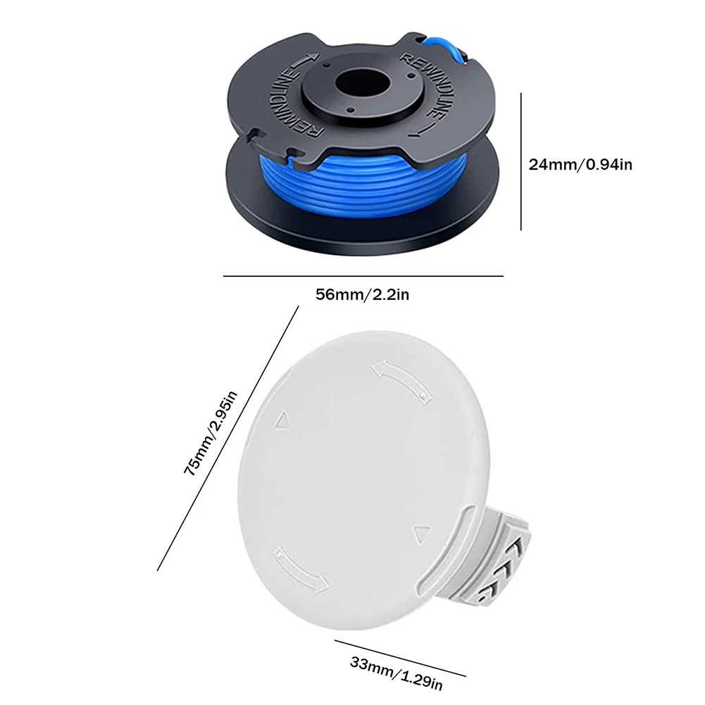 Multifunctional String Trimmer Spool Kits Professional Weed Wacker String Replacement Wear-resistant for Ryobi AC14RL3A/AC14HCA 5