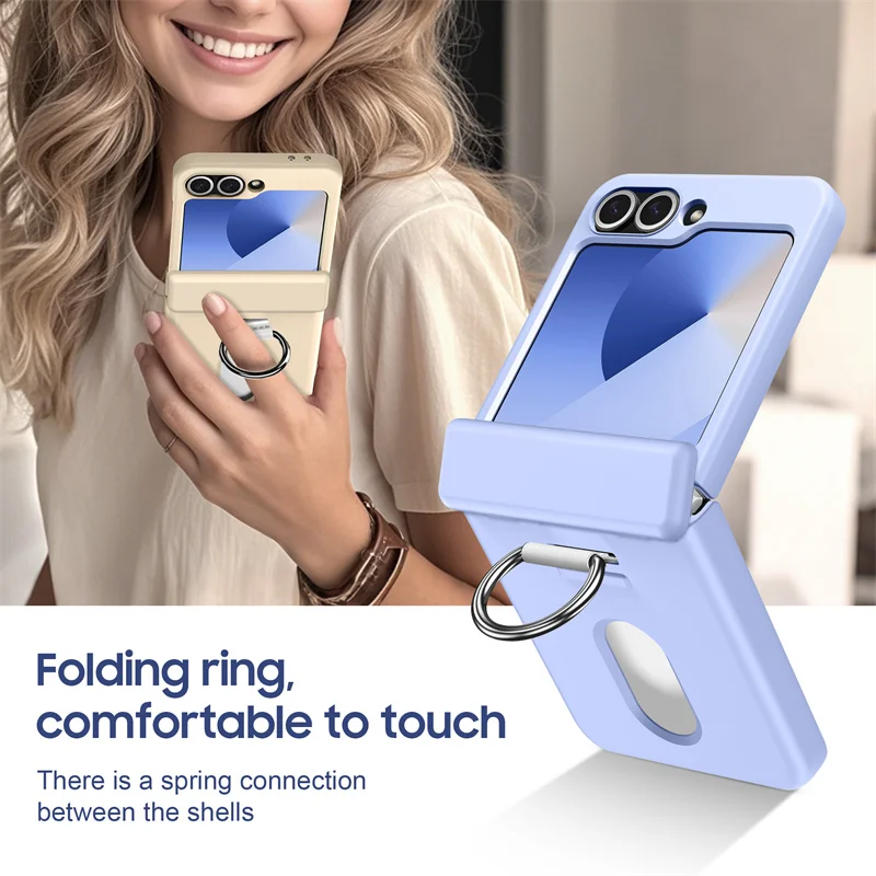 Premium Shockproof Credit Card Holder Phone Case with Ring Grip Hinge Protection - Durable Hard PC Cover