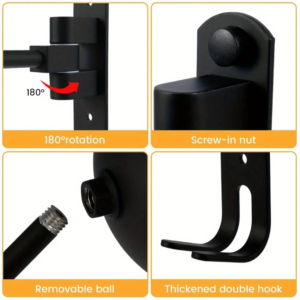 1PC Motorcycle Helmet Rack Wall Mount 180 Degree Rotation Metal Bike Helmet Holder Mount Bicycle Display Hanger Stand