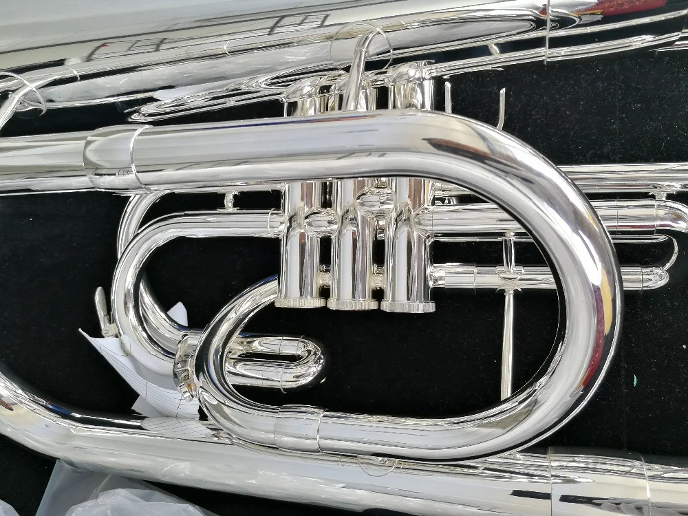 High Grade Gold Lacquer Bb Tone Marching Piston Euphonium With 3 Stainless Steel Pistons (JME-240)