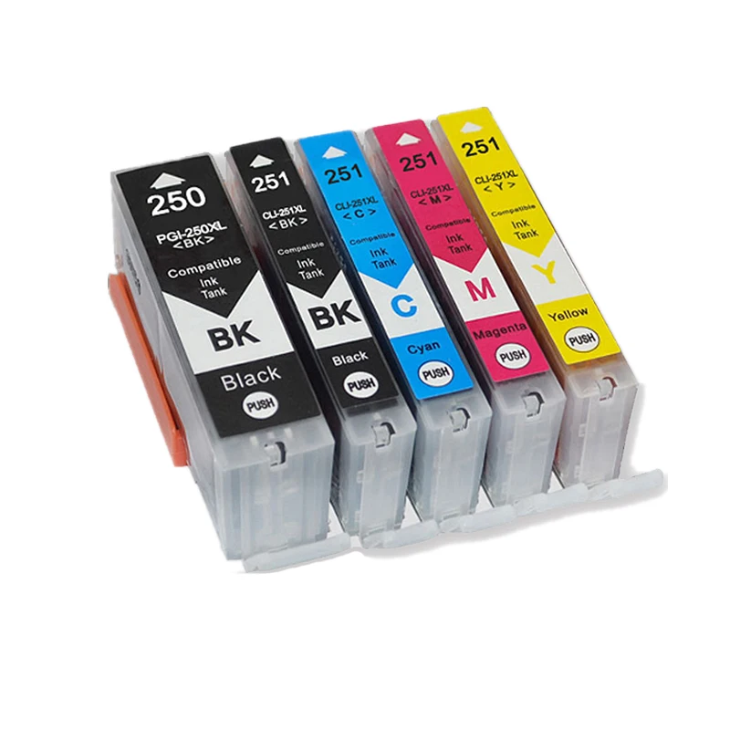 20PK PGI-250 CLI251 for canon MG6320 MG7120 MG7520 IP8720 refillable ink cartridge with ARC chip pgi250 pgi 250