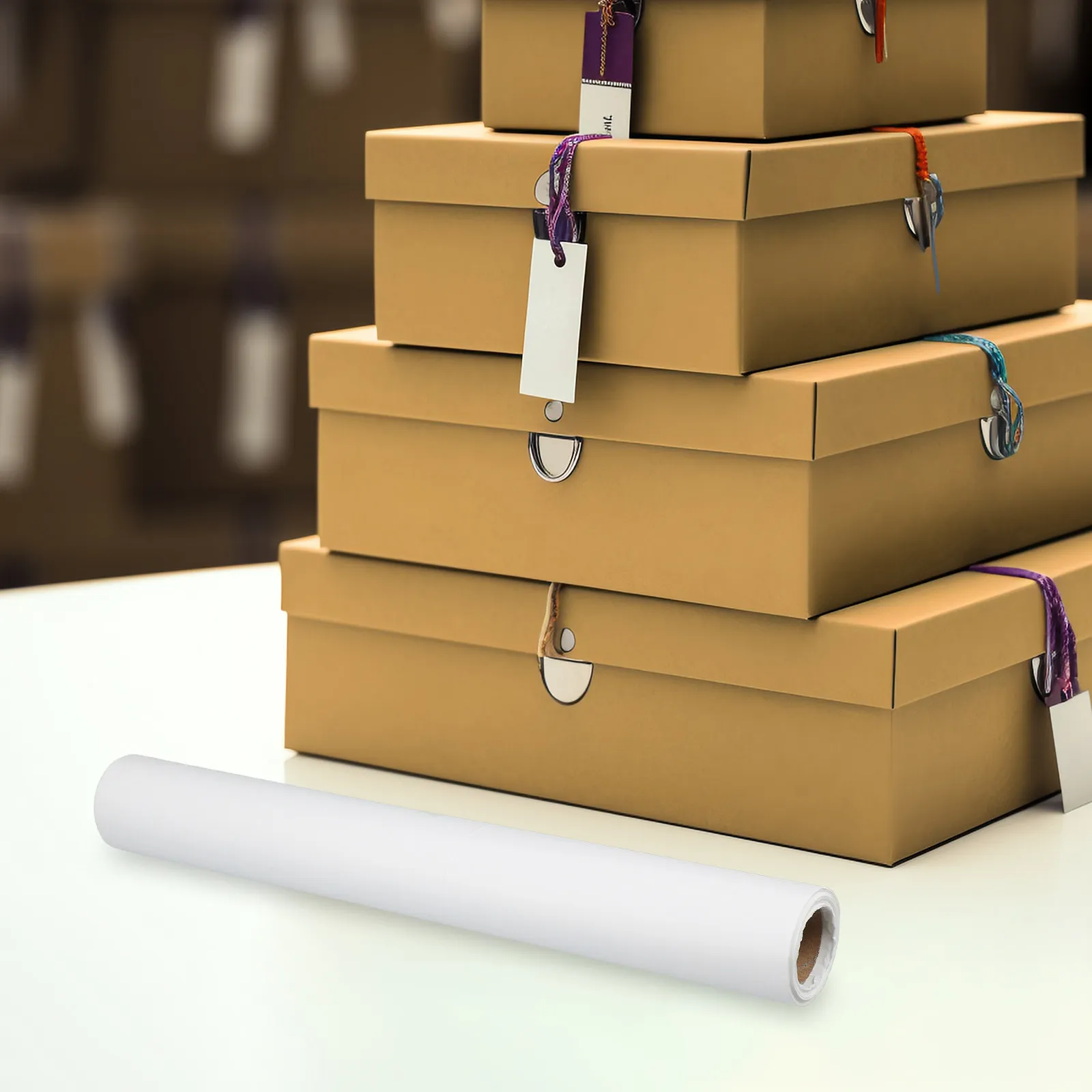 화이트 페이퍼 롤 플레인 포장지 꽃꽂이 DIY 공예 배송 포장 용품 랩 랩 공예