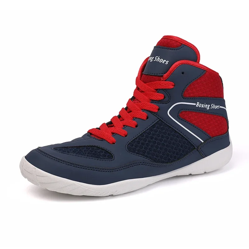 Description Picture 3 of itemProfessional Wrestling Shoes for Men Lightweight Red and Blue Sport Sneakers for Boxing and Training Outdoors Large Size