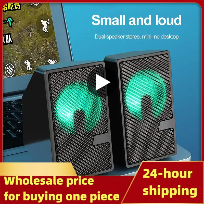 Mini Altoparlante Nero Doppio Driver Full-Range Altoparlanti Multimediali Piccoli Audio Cablati Per Computer ≥ 80Db Sistema Home Theater 1.2M