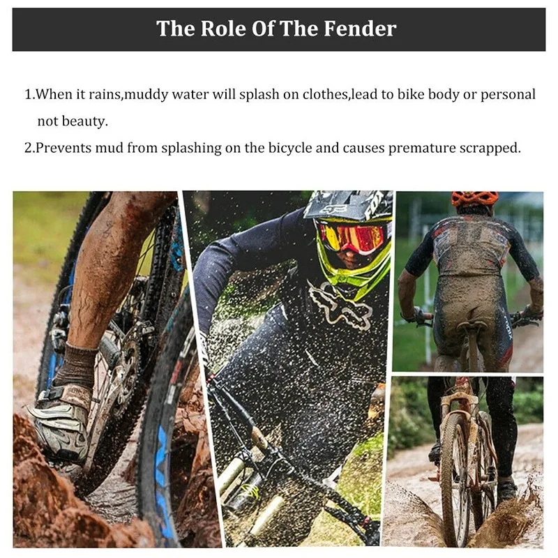 Description Picture 6 of item2/1PCS MTB Bike Mudguard Bicycle Fender Front Rear Road Bike Fenders Downhill BXM Bicycle Tire Wheel Fenders Cycling Accessory
