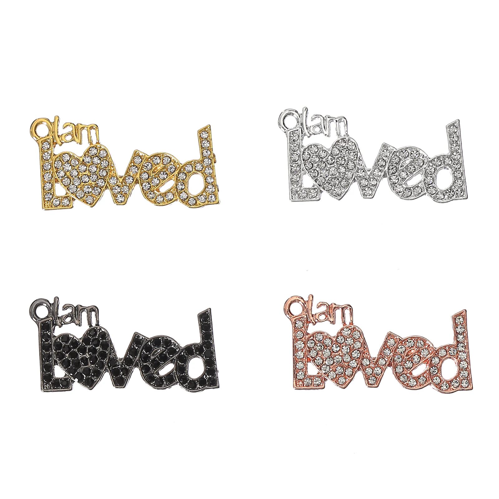 

10 шт., подвески с надписью «I am Love»