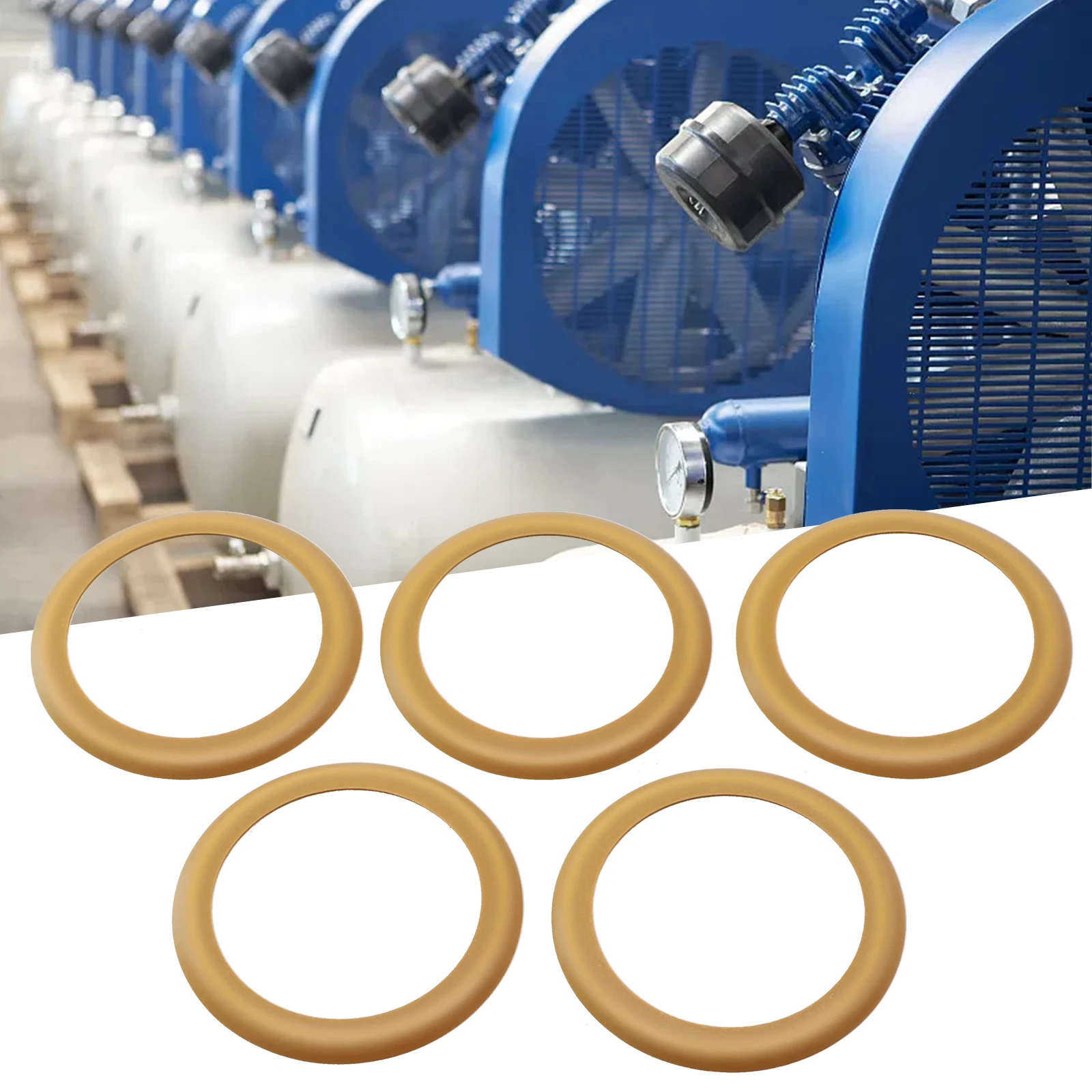

5 PCS Pump Piston Rings Rubber Insulated For 550W/1100W/1500W Oil-Free Silent Air Compressor Accessories Pneumatic Parts