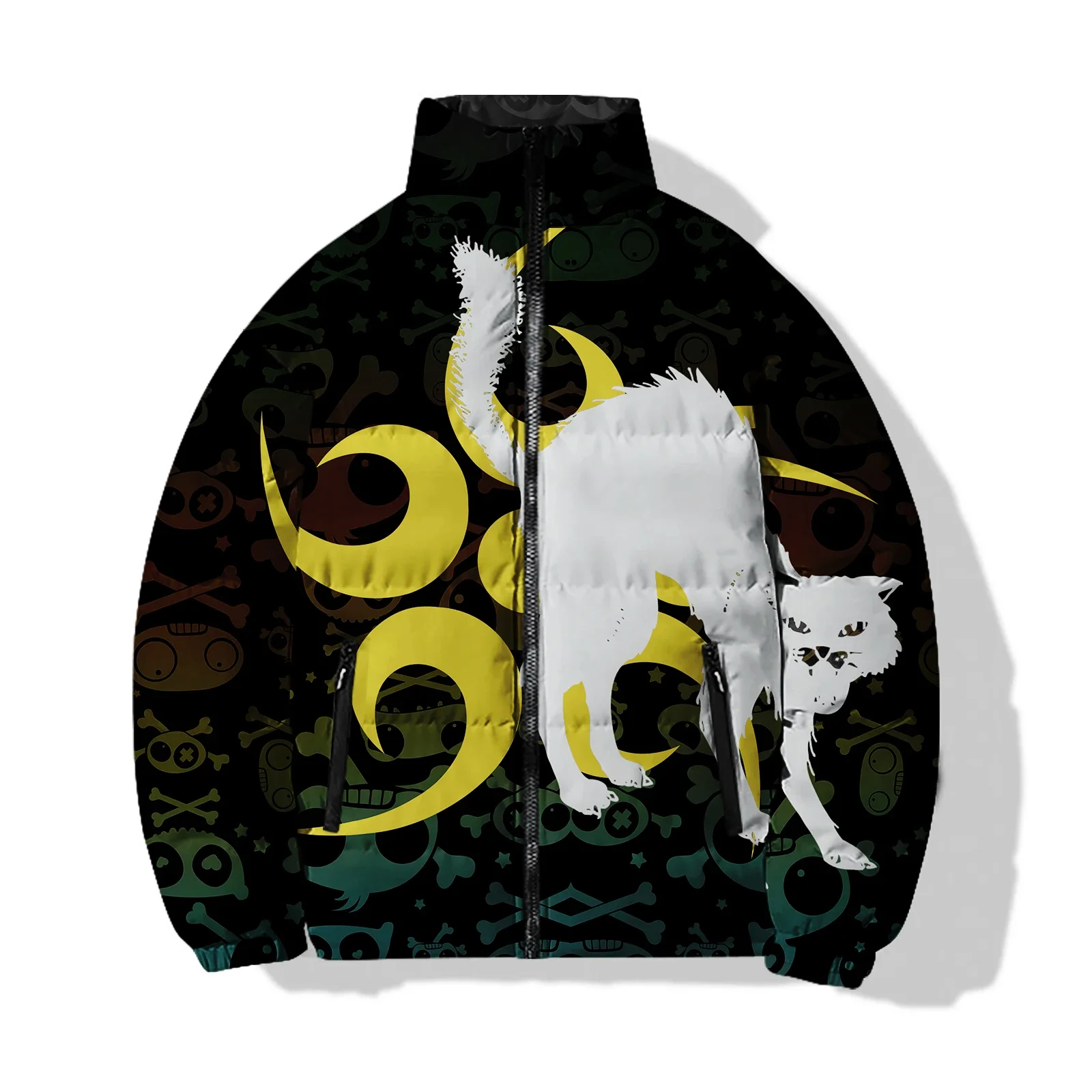 thumbnail image 1 of Parka moderna y versátil para hombre, chaquetas con estampado de gato bonito para hombre, abrigo de invierno cómodo y elegante para hombre, ropa para hombre, parkas, abrigos, 1 of 5