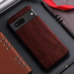 Bamboo Wood Pattern Leather Case - Unique Design Back Cover - Pixel 7 (BR)