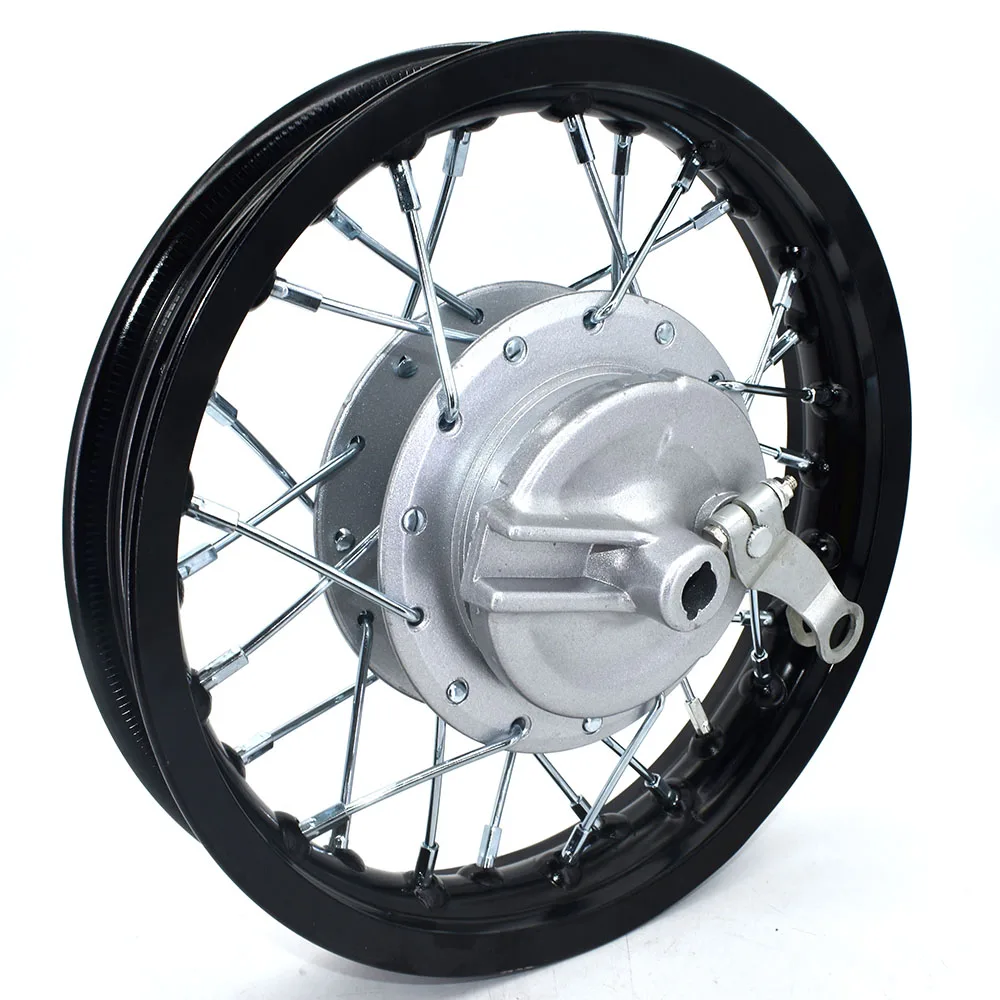 10 Inch Rims 1.40-10" Aluminum Alloy Circle Drum Brake Hub 12mm Front Wheel Axle For Small Kid's Dirt Pit Bike Motorcycle