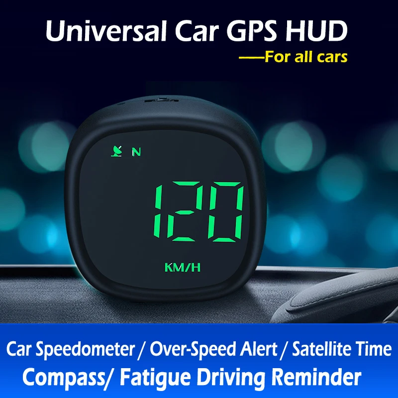 Gps Hud Head Up Display Digital Speedometer Overspeed Alarm Compass