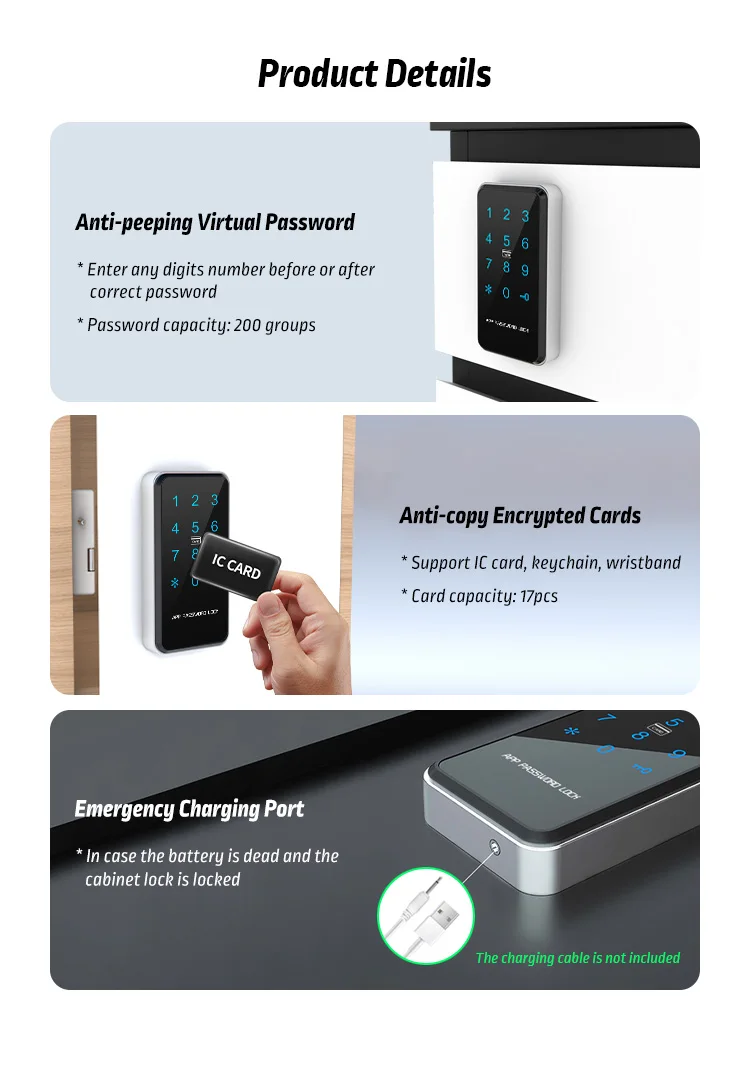 Digital electronic lock Smart lock intelligent ttlock App RFID Password code Loc