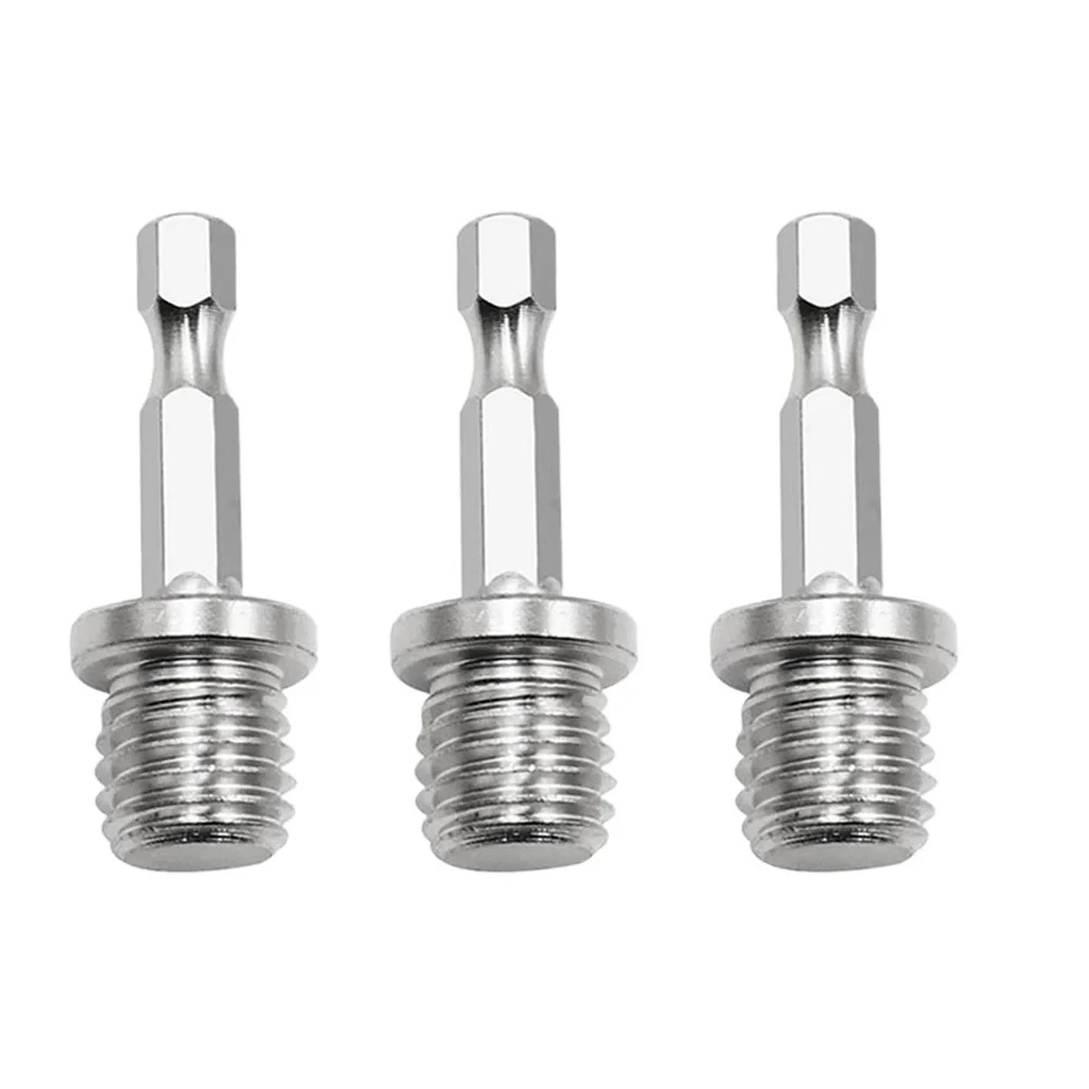 

3pcs 1/4" Hexagon Adapter Drill Chuck M14 Polishing Disc Connecting Rod For Electric Drill Sanding Pad Screwdriver Power Tool
