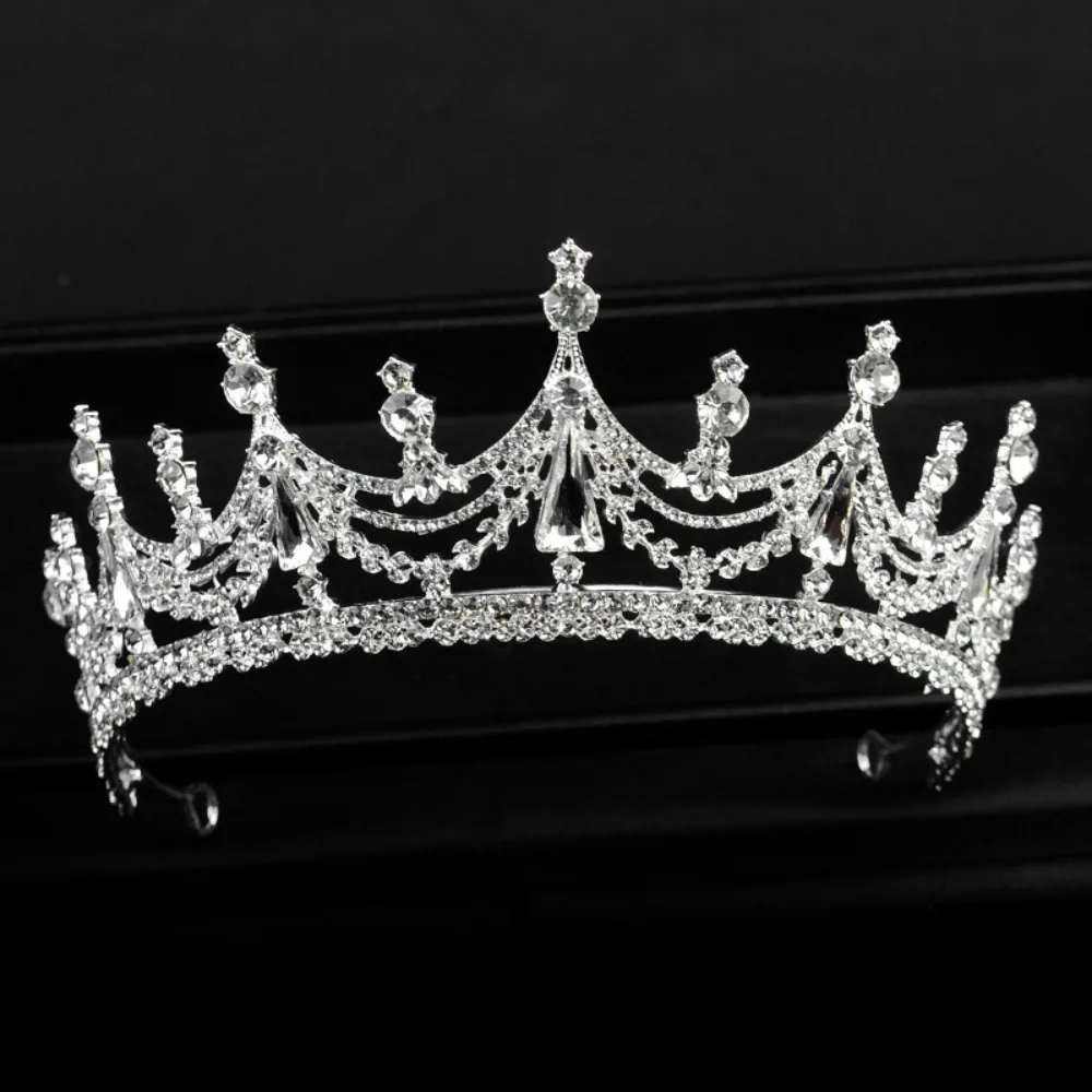 

For Women Zinc Alloy For Bride Headband Hair Hoop Flower Crown Bridal Crowns Fashion Jewelry Diamond Tiara Korean Style Tiaras