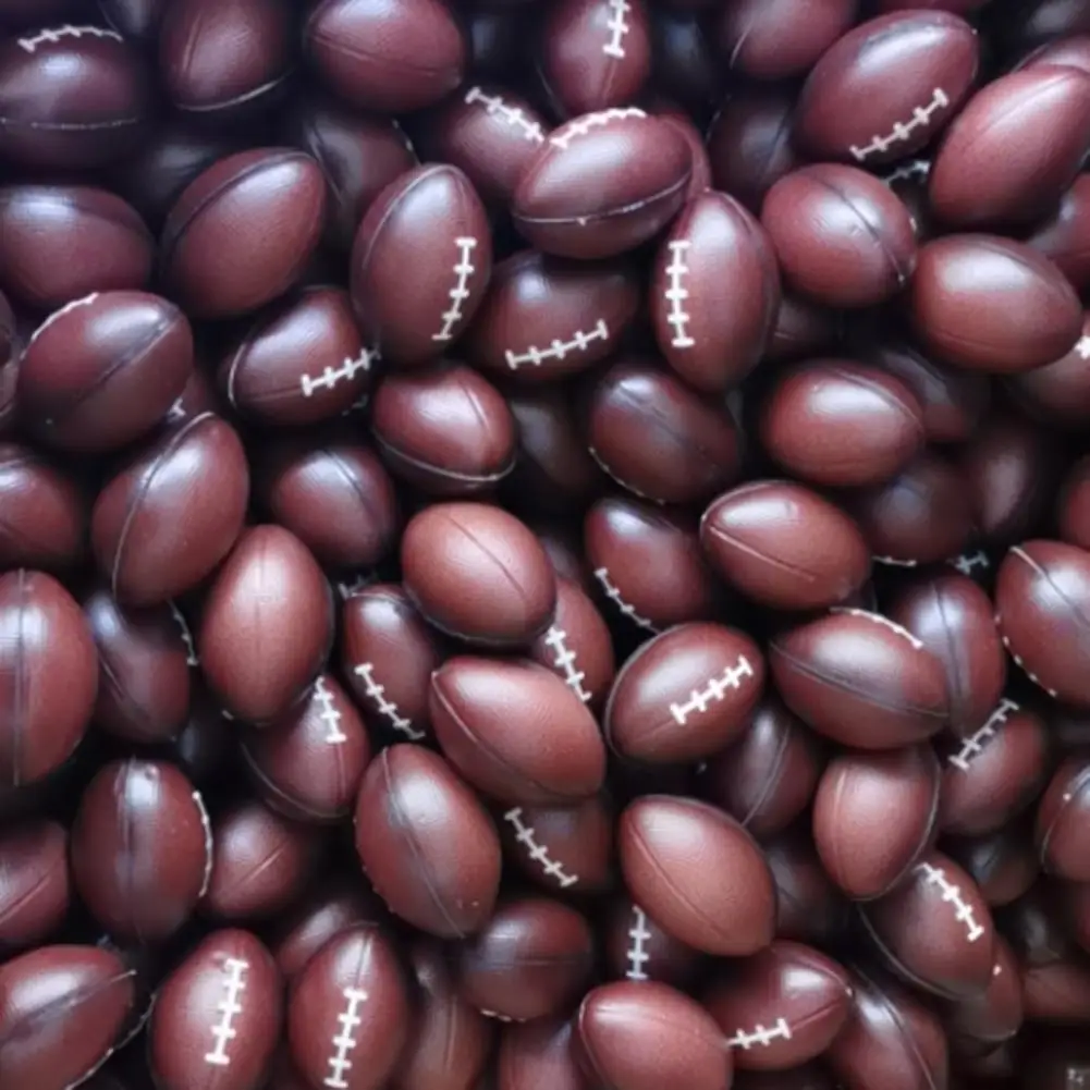 12Pcs Mini Rugby Ball Football Stress Ball Hand Grip Football Training Stress Anxiety Relief High Elasticity Party Toys