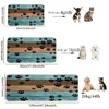 Dog Paw Prints Doormat Non-lip Dog Door Mat for Muddy Paws Entrance Door Rug Water Absorbent Quick Drying Dog Sleeping Blanket 2