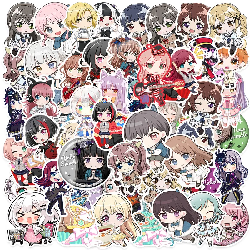 10/50Pcs 귀여운 애니메이션 주변기기 소녀 Anon Chihaya Takamatsu Tomori 장 컴퓨터 노트북 전화 케이스 방수 접착제