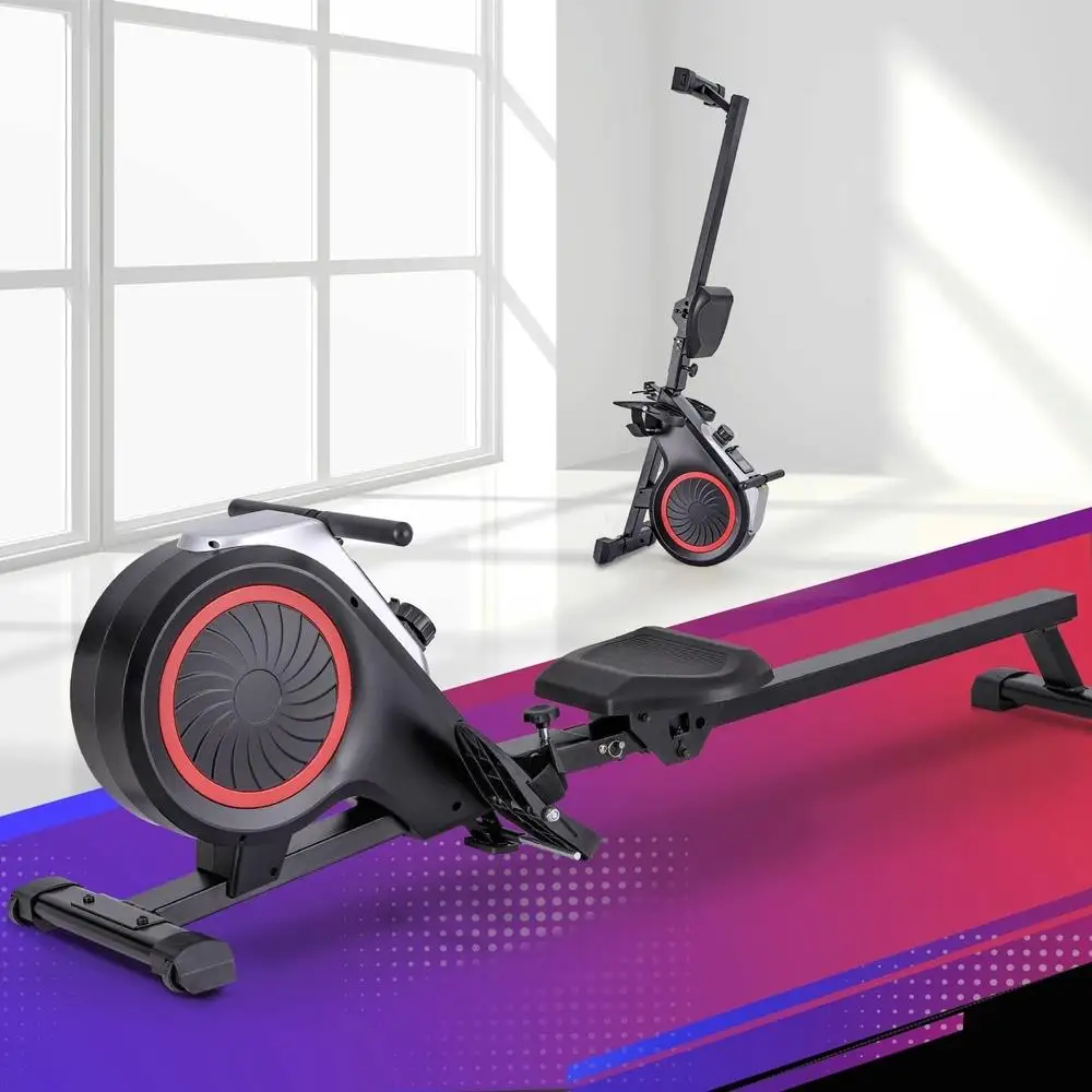 Magnetic Rower 16 Resistance Levels Foldable Design Compact Durable Full-Body Workout Gym Cardio